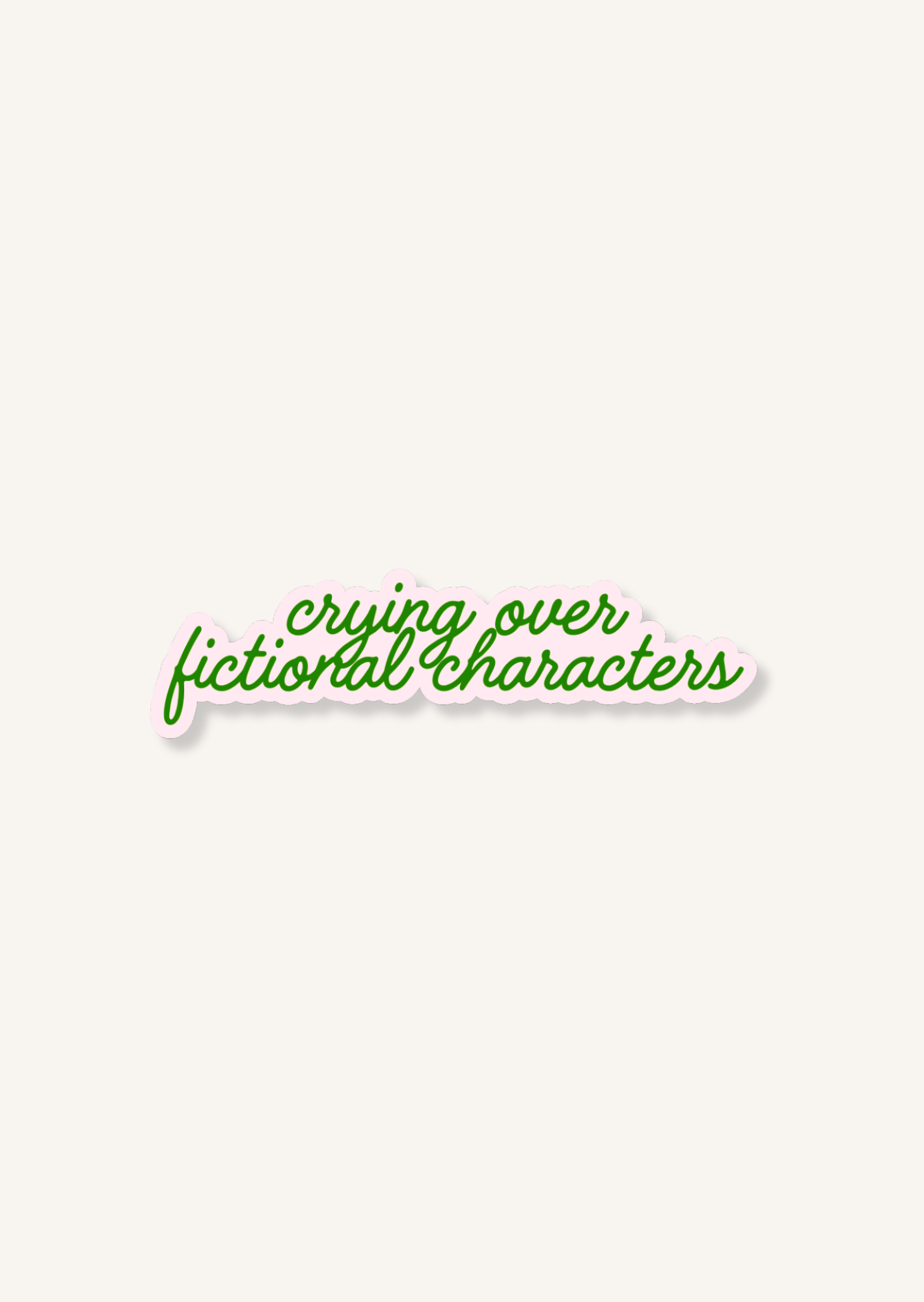Crying Over Fictional Characters - Stickers