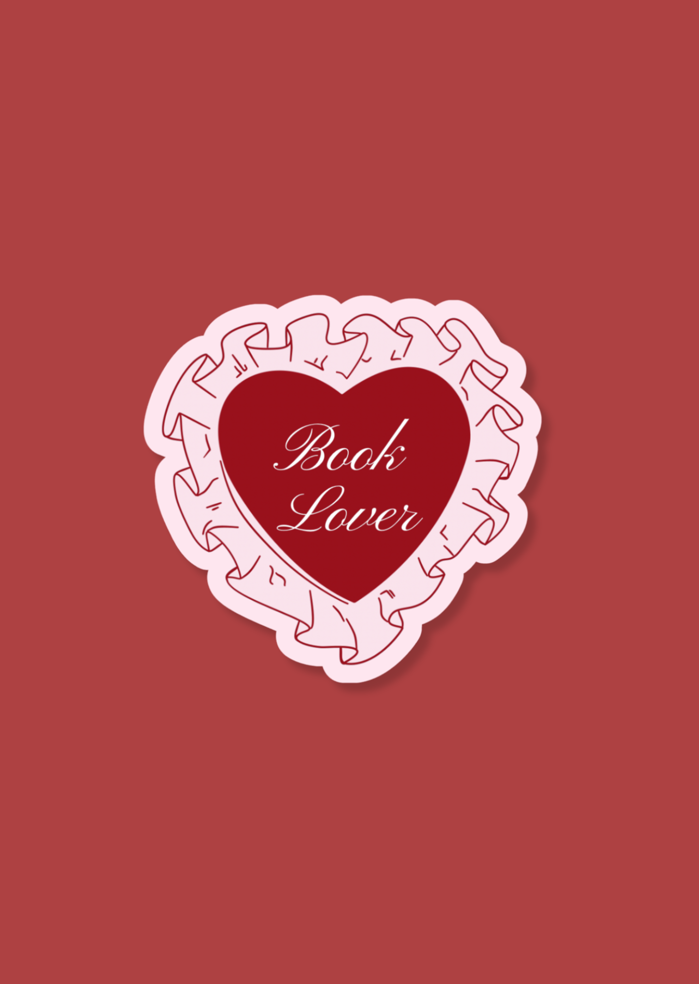 Book Lover Heart - Stickers