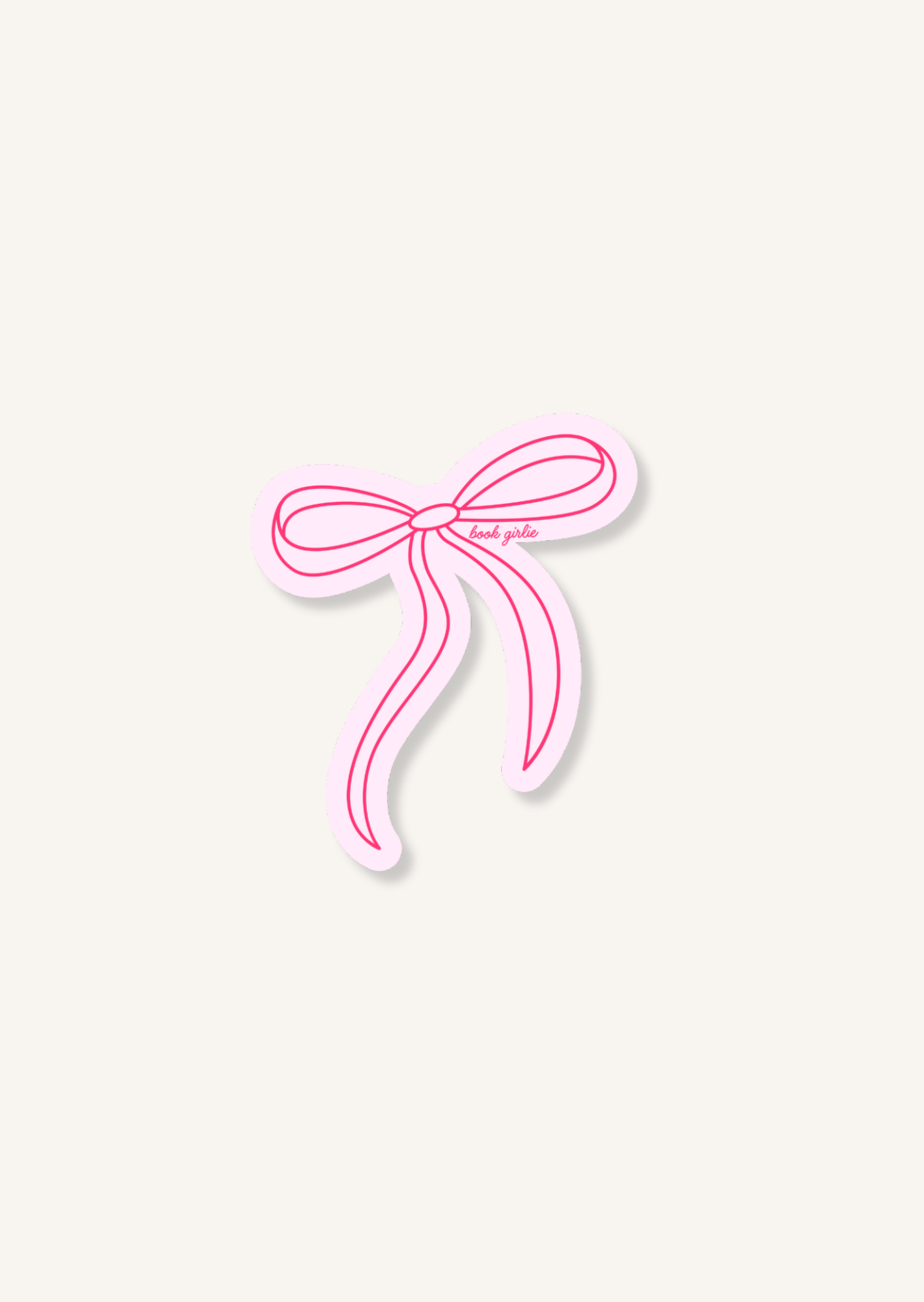 Book Girlie Bow - Sticker