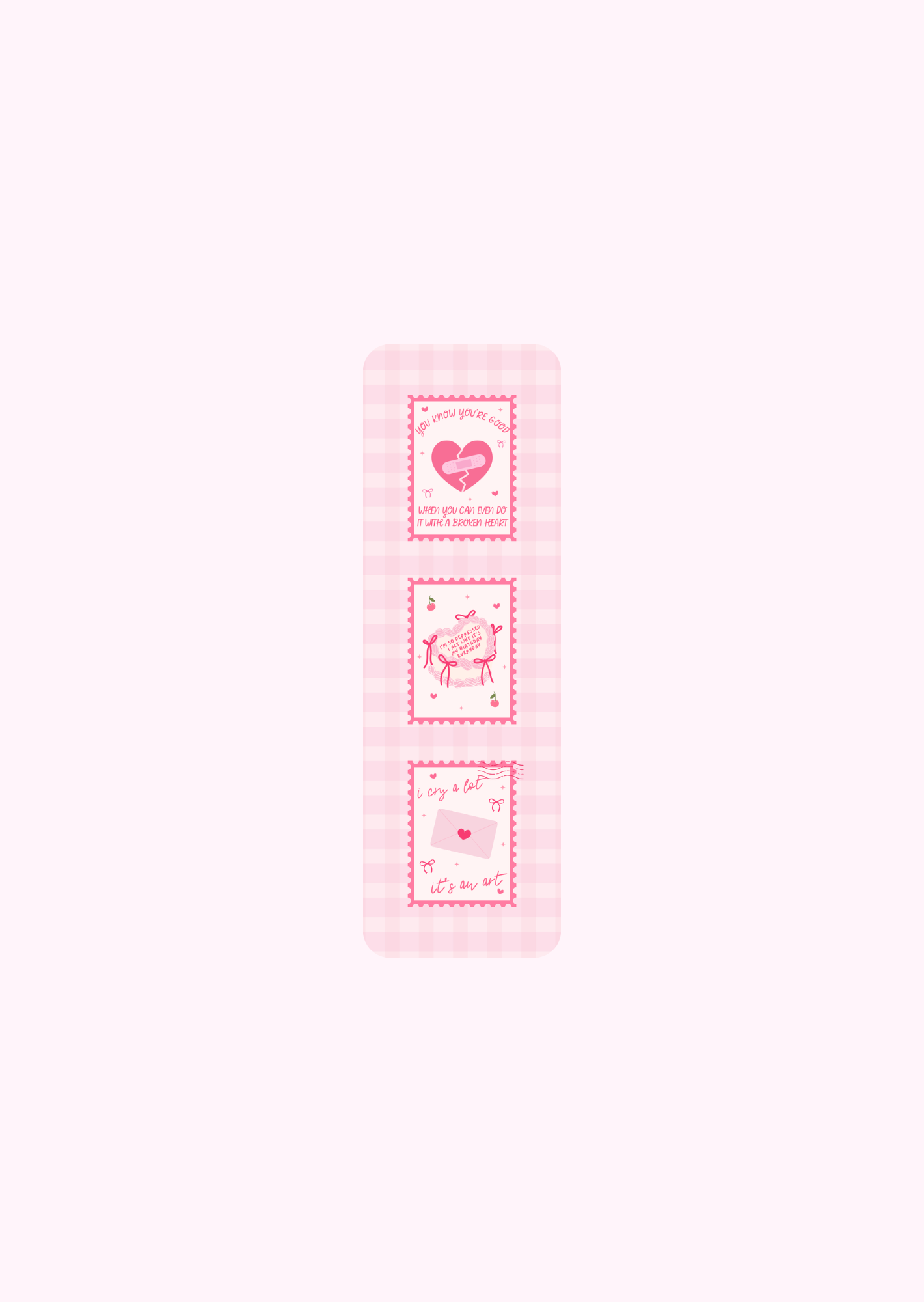 I Can Do It With A Broken Heart Stamps - Bookmarks