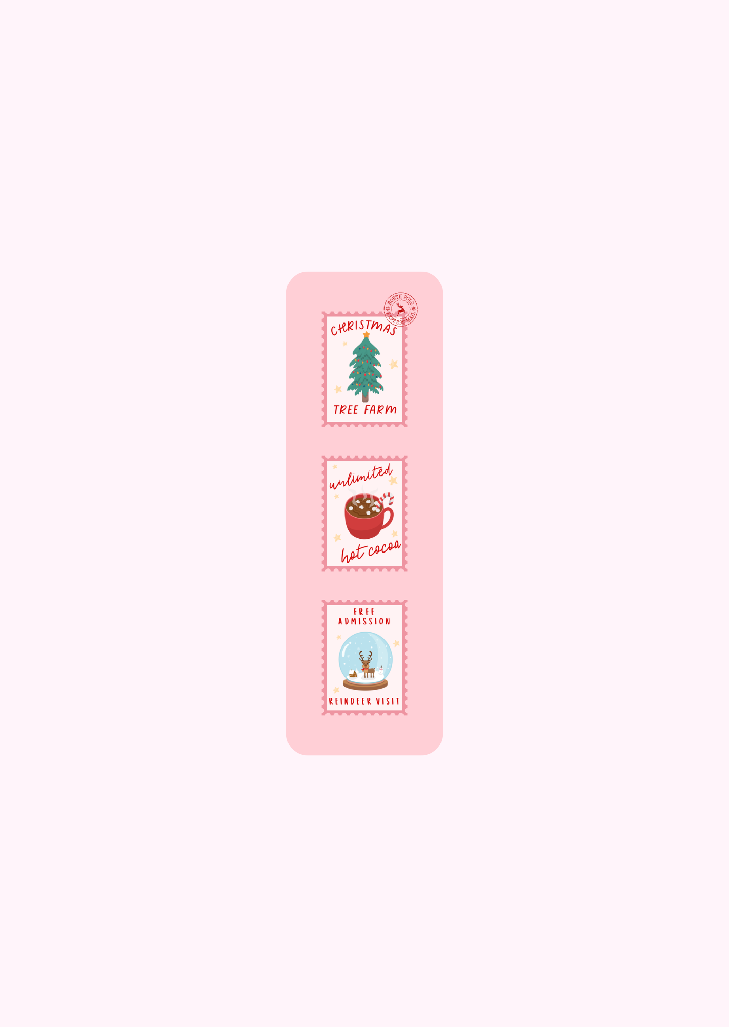 Christmas Tree Farm Stamps - Bookmarks